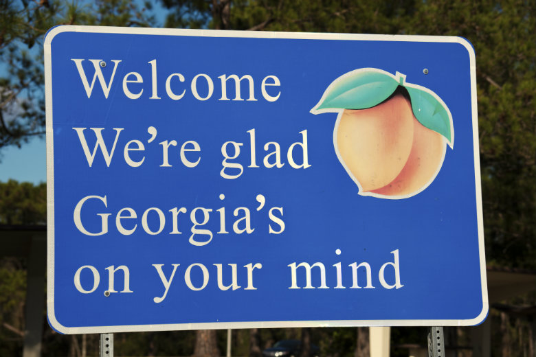 Welcome to Georgia Peach Sign