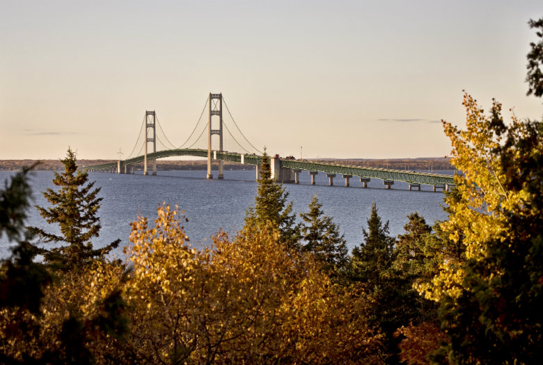 Mackinaw City Bridge Michigan