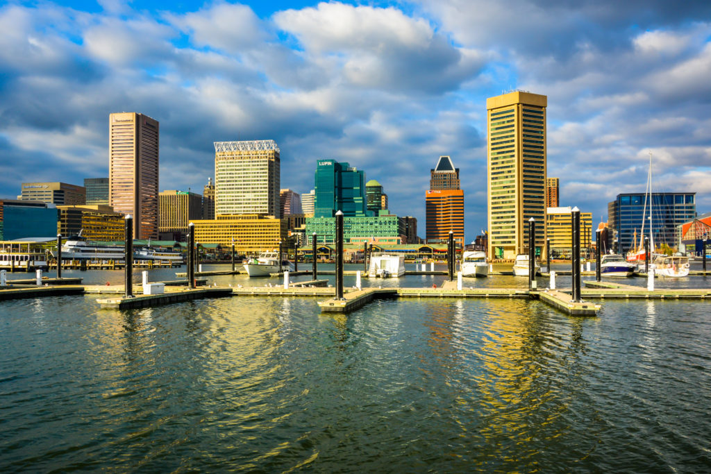 Docks and Baltimore Skyline