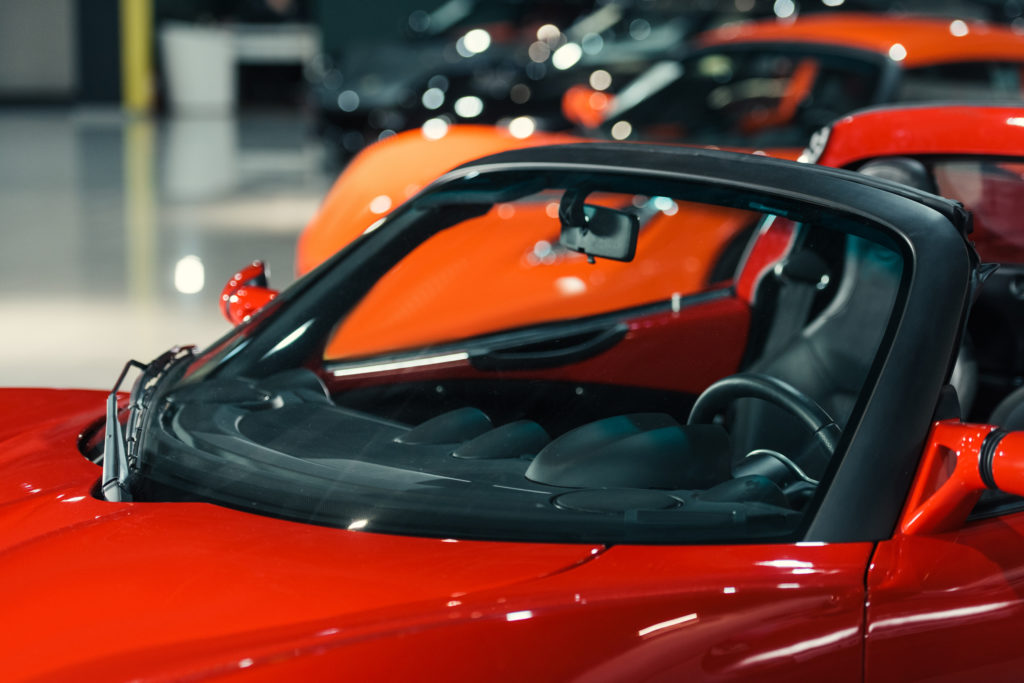 Sports Car in Showroom