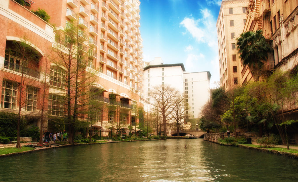 San Antonio River and Buildings