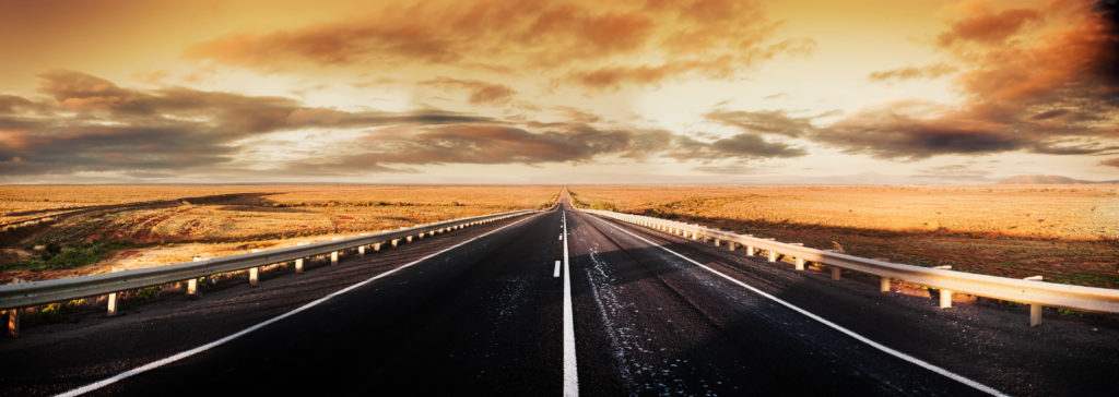 Road Panorama through the desert