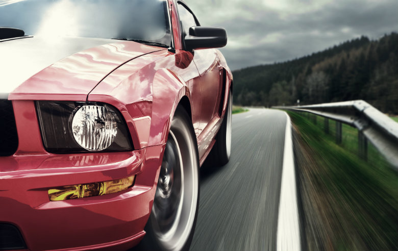 Red Ford Mustang